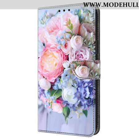 Lederhüllen Für Samsung Galaxy A55 5g Bunte Blumen