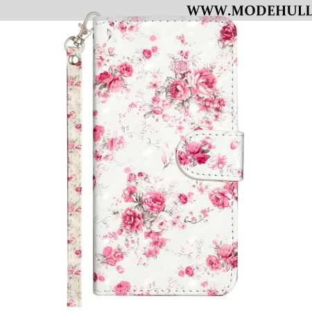 Lederhüllen Für Samsung Galaxy S24 Fe Vintage-rosen Mit Riemen