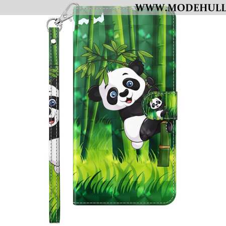 Lederhüllen Für Samsung Galaxy S24 Plus 5g Panda Climber Mit Gurt