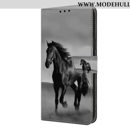 Lederhüllen Für Xiaomi 14 Pro Schwarzes Pferd