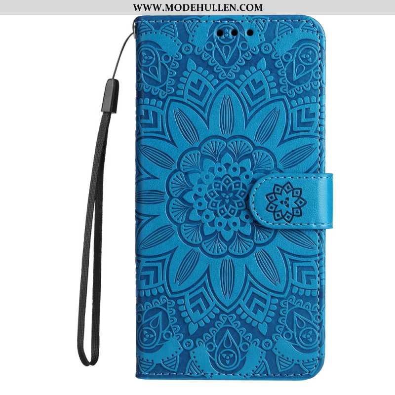 Lederhüllen Für Xiaomi 14 Sonnenblume Mit Riemen