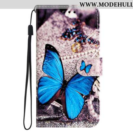 Lederhüllen Für Xiaomi 14t Pro Blauer Schmetterling