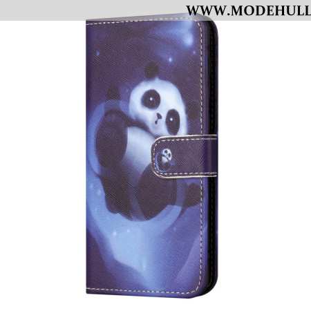 Lederhüllen Für Xiaomi Redmi Note 13 5g Panda Space Mit Riemen