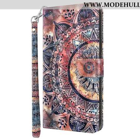 Lederhüllen Für Xiaomi Redmi Note 13 Pro Plus 5g Buntes Mandala Mit Riemen