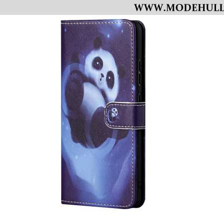 Lederhüllen Google Pixel 8a Handyhülle Space Panda Mit Riemen