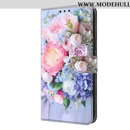 Lederhüllen Oppo A98 5g Handyhülle Bunte Blumen