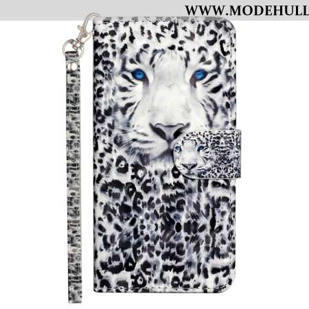 Lederhüllen Oppo A98 5g Handyhülle Leopardenriemen