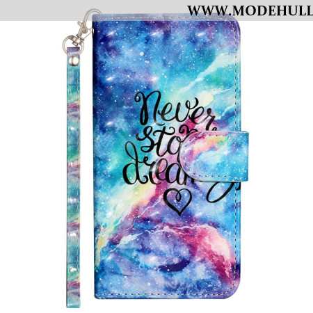 Lederhüllen Oppo A98 5g Never Stop Dreaming With Strap