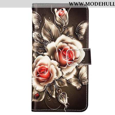 Lederhüllen Samsung Galaxy A15 Riemenrosen