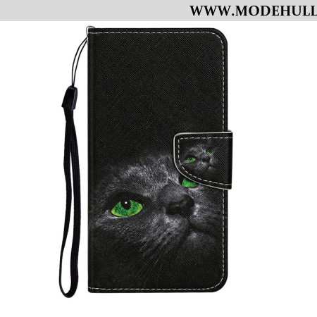 Lederhüllen Samsung Galaxy A16 5g Handyhülle Schwarze Katze