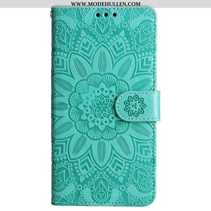 Lederhüllen Samsung Galaxy M55 5g Mandala Mit Schlüsselband