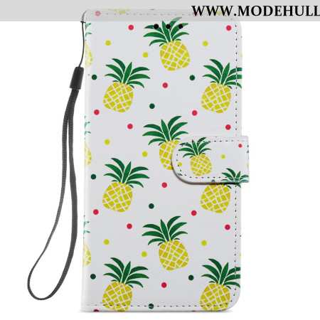 Lederhüllen Samsung Galaxy S24 5g Ananas Mit Riemen