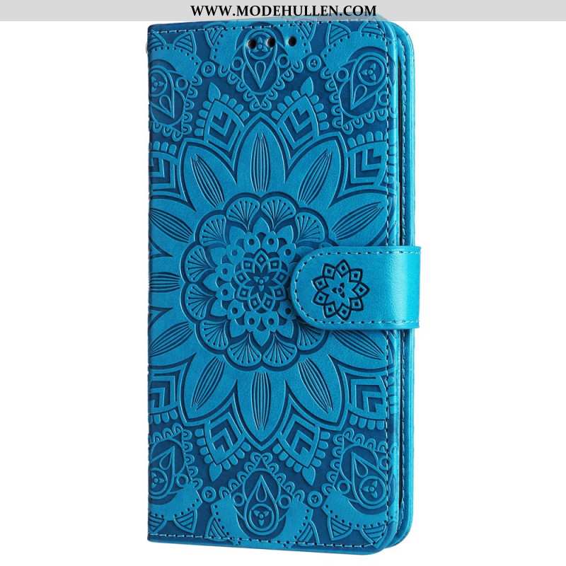 Lederhüllen Samsung Galaxy S24 5g Handyhülle Extravagantes Mandala Mit Riemen