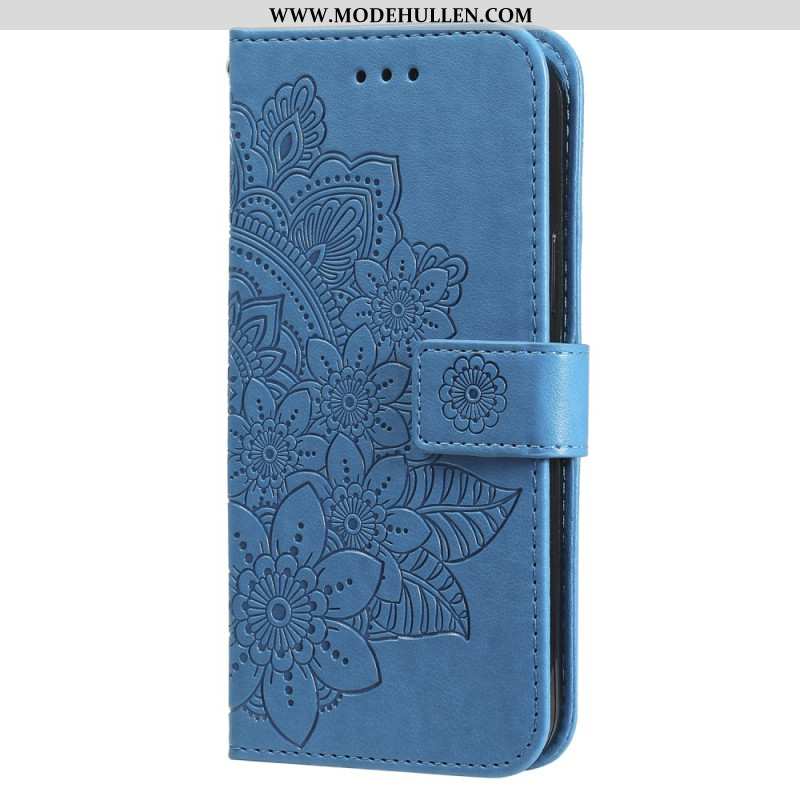 Lederhüllen Xiaomi Redmi Note 13 5g Handyhülle Blumendruck Mit Riemen