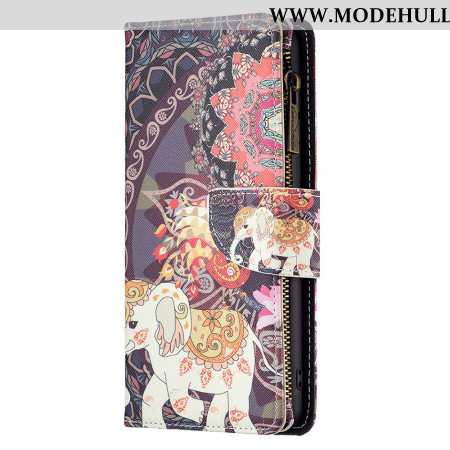 Lederhüllen Xiaomi Redmi Note 13 Pro 4g Tribal Elefanten-geldbörse Mit Riemen