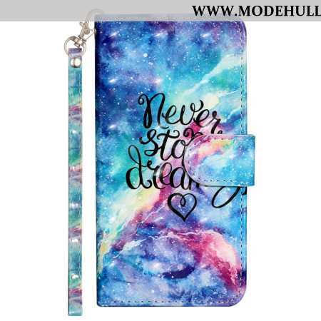 Lederhüllen iPhone 16 Never Stop Dreaming Mit Strap